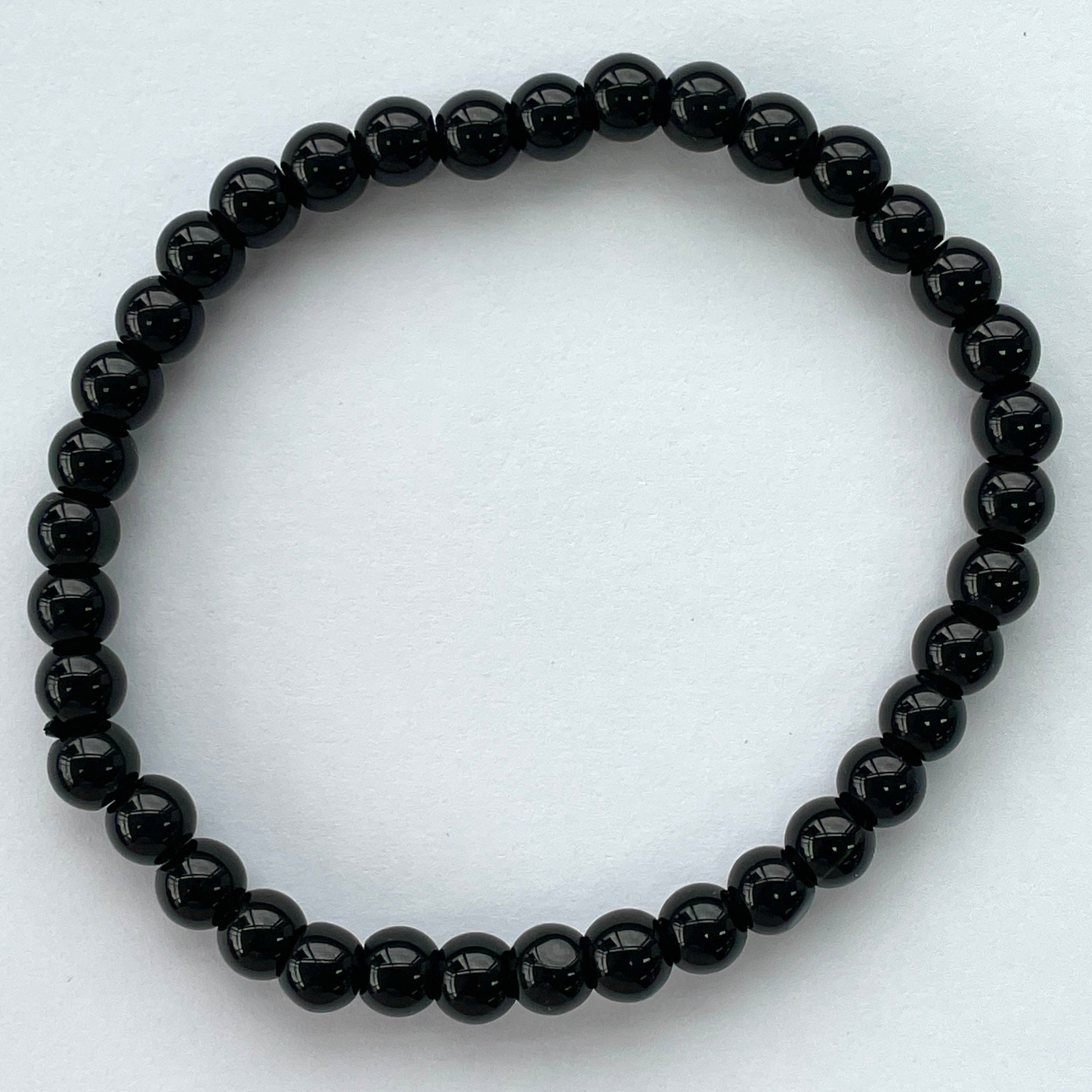 Black Agate Beads Bracelet 6mm Black Agate Beads Bracelet 6mm
